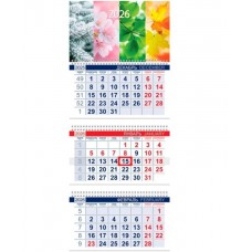 КАЛЕНДАРЬ настенный 3 х блочный 2026 "Времена года"