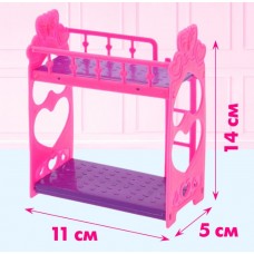 Аксессуары для кукол: кроватка двухъярусная «Малышка» Аксессуары для кукол: кроватка двухъярусная «Малышка»