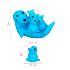 Резиновые игрушки для ванны «Мыльница: Тюлень», 13.5 см., с пищалкой, в наборе 4 шт., Крошка Я Резиновые игрушки для ванны «Мыльница: Тюлень», 13.5 см., с пищалкой, в наборе 4 шт., Крошка Я