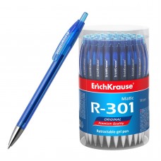 Ручка гелевая Erich Krause R-301 Original Gel Matic, чернила синие, узел 0.5 мм., автоматическая
